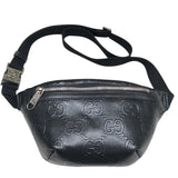 グッチ GUCCI GGエンボス ベルトバッグ 658582 ブラック GGエンボス レザー ユニセックス ボディバッグ