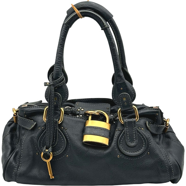 クロエ Chloe パディントン グレー レザー レディース ハンドバッグ