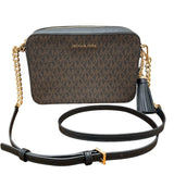 マイケル・コース MICHAEL KORS ＭＫロゴ　ショルダーバッグ ブラウン/ブラック PVC レディース ショルダーバッグ