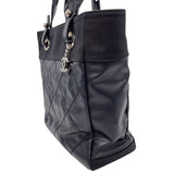 シャネル CHANEL パリビアリッツトートPM A34208 12番台 ブラック シルバー金具 コーティングキャンバス レディース トートバッグ