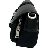 プラダ PRADA ブラッシュドレザー フラップ ショルダーバッグ 1BD295 ブラック レザー/ナイロン レディース ショルダーバッグ