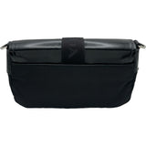 プラダ PRADA ブラッシュドレザー フラップ ショルダーバッグ 1BD295 ブラック レザー/ナイロン レディース ショルダーバッグ