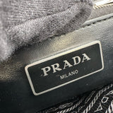 プラダ PRADA ブラッシュドレザー フラップ ショルダーバッグ 1BD295 ブラック レザー/ナイロン レディース ショルダーバッグ