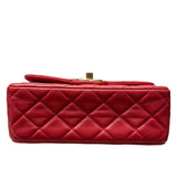 シャネル CHANEL マトラッセミニフラップバッグ AS3737 レッド/ゴールド金具 ラムスキン レディース ショルダーバッグ