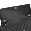 シャネル CHANEL ロゴフラップバッグ ブラック シルバー金具 ナイロン レディース ショルダーバッグ