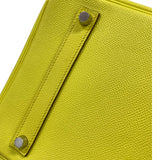 エルメス HERMES バーキン35 □Q刻 スフレ シルバー金具 エプソン レディース ハンドバッグ