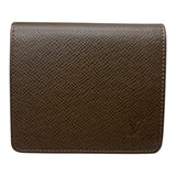 ルイ・ヴィトン LOUIS VUITTON ポルトビエ・3カルトクレディ M30458 グリズリ タイガ ユニセックス 二つ折り財布