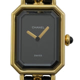 シャネル CHANEL プルミエール M H0001 ブラック メッキ レディース 腕時計