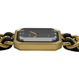 シャネル CHANEL プルミエール M H0001 ブラック メッキ レディース 腕時計