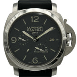 パネライ PANERAI ルミノール 1950 3デイズ GMT パワーリザーブ オートマティック アッチャイオ PAM00321 ブラック ステンレススチール 自動巻き メンズ 腕時計