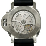 パネライ PANERAI ルミノール 1950 3デイズ GMT パワーリザーブ オートマティック アッチャイオ PAM00321 ブラック ステンレススチール 自動巻き メンズ 腕時計