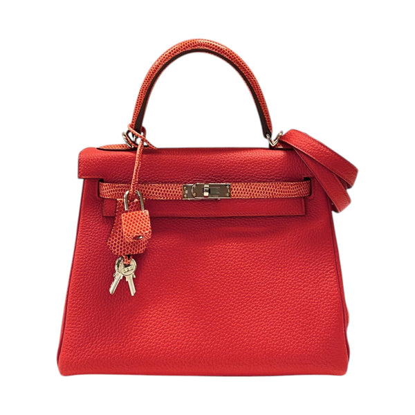 エルメス HERMES ケリー25 タッチ 内縫い Z刻 ローズテキサス シルバー