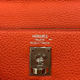 エルメス HERMES ケリー25 タッチ 内縫い Z刻 ローズテキサス シルバー金具 トゴ リザード レディース ハンドバッグ ショルダーバッグ