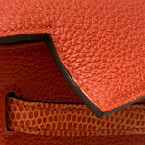 エルメス HERMES ケリー25 タッチ 内縫い Z刻 ローズテキサス シルバー金具 トゴ リザード レディース ハンドバッグ ショルダーバッグ