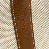 エルメス HERMES ガーデンパーティTPM Z刻 エクリュ×ゴールド トワル ネゴンダ レディース トートバッグ
