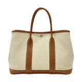 エルメス HERMES ガーデンパーティTPM Z刻 エクリュ×ゴールド トワル ネゴンダ レディース トートバッグ