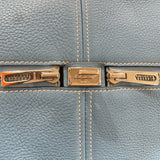 エルメス HERMES ヴィクトリア43 ブルージーン　シルバー金具 トリヨン レディース ハンドバッグ