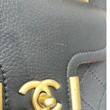 シャネル CHANEL マトラッセ チェーンハンドバッグ ブラック ゴールド金具 カーフ レディース ハンドバッグ