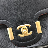 シャネル CHANEL マトラッセ チェーンハンドバッグ ブラック ゴールド金具 カーフ レディース ハンドバッグ