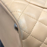 シャネル CHANEL カンボンライントートラージ A25169 ベージュ×シルバー金具 ラム レディース トートバッグ