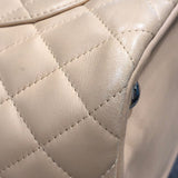 シャネル CHANEL カンボンライントートラージ A25169 ベージュ×シルバー金具 ラム レディース トートバッグ