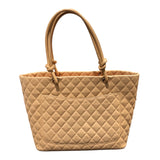 シャネル CHANEL カンボンライントートラージ A25169 ベージュ×シルバー金具 ラム レディース トートバッグ