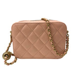 シャネル CHANEL マトラッセ ミニカメラバッグ AP2463　31番台 ピンク ゴールド金具 ラムスキン レディース ショルダーバッグ