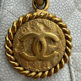 シャネル CHANEL 復刻トート A01804 ホワイト ゴールド金具 キャビアスキン レディース トートバッグ