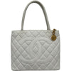 シャネル CHANEL 復刻トート A01804 ホワイト ゴールド金具 キャビアスキン レディース トートバッグ