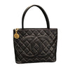 シャネル CHANEL 復刻トート ブラックゴールド金具 キャビアスキン レディース トートバッグ