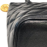 シャネル CHANEL 復刻トート ブラックゴールド金具 キャビアスキン レディース トートバッグ