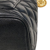 シャネル CHANEL 復刻トート ブラックゴールド金具 キャビアスキン レディース トートバッグ