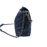 シャネル CHANEL マトラッセホーボーバッグ A66802 ブルーシルバー金具 キャビアスキン レディース ショルダーバッグ