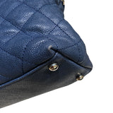 シャネル CHANEL マトラッセホーボーバッグ A66802 ブルーシルバー金具 キャビアスキン レディース ショルダーバッグ