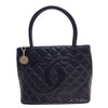 シャネル CHANEL 復刻トート A01804 ブラック シルバー金具 牛革 キャビア レディース トートバッグ