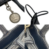 シャネル CHANEL 復刻トート A01804 ブラック シルバー金具 牛革 キャビア レディース トートバッグ