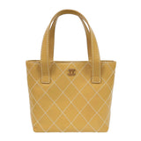 シャネル CHANEL ワイルドステッチハンドバッグ A18126 ベージュ　ゴールド金具 レザー レディース ハンドバッグ