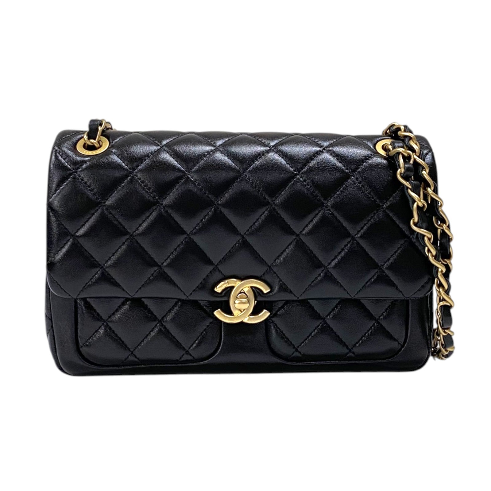 マトラッセ ハンドバッグ ブラック シャネル CHANEL マトラッセ スモールフラップバッグ AS4459 ブラック