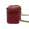 シャネル CHANEL マトラッセ チェーンヴァニティバッグ AP3044 レッド ゴールド金具 ラムスキン レディース ショルダーバッグ