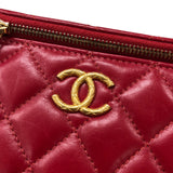 シャネル CHANEL マトラッセ チェーンヴァニティバッグ AP3044 レッド ゴールド金具 ラムスキン レディース ショルダーバッグ