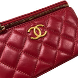 シャネル CHANEL マトラッセ チェーンヴァニティバッグ AP3044 レッド ゴールド金具 ラムスキン レディース ショルダーバッグ