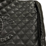 シャネル CHANEL ココマーク チェーントートバッグ ブラック シルバー金具 カーフ レディース ショルダーバッグ