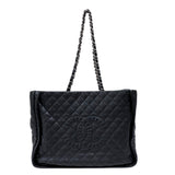 シャネル CHANEL ココマーク チェーントートバッグ ブラック シルバー金具 カーフ レディース ショルダーバッグ