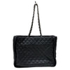 シャネル CHANEL ココマーク チェーントートバッグ ブラック シルバー金具 カーフ レディース ショルダーバッグ