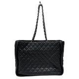 シャネル CHANEL ココマーク チェーントートバッグ ブラック シルバー金具 カーフ レディース ショルダーバッグ