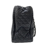 シャネル CHANEL ココマーク チェーントートバッグ ブラック シルバー金具 カーフ レディース ショルダーバッグ