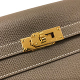 エルメス HERMES ケリートゥーゴー K刻 エトゥープ ゴールド金具 エプソン レディース ショルダーバッグ