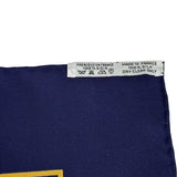 エルメス HERMES カレ90 Auteuil en Mai ベージュ/ネイビー/ブラウン シルク レディース スカーフ