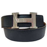 エルメス HERMES コンスタンスベルト　85cm ▢G刻印 ブラック・ゴールド/シルバー金具 ボックスカーフ･トゴ ユニセックス ベルト