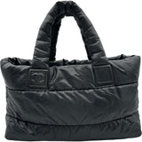 シャネル CHANEL コココクーントートMM A48611 13番台 ブラック ナイロン レディース トートバッグ